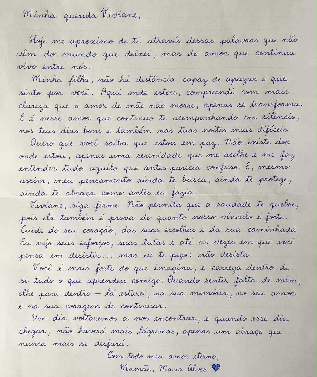 Exemplo de carta psicografada